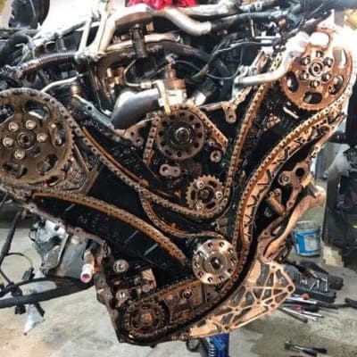 Timing chain assembly during diagnostics